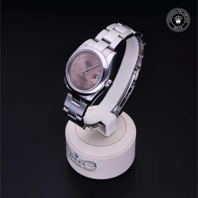 Rolex Certified Pre-owned Lady Datejust M178240-0009 front on black background