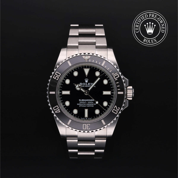 Rolex CPO Submariner M124060 front on white background