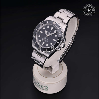 Rolex CPO Submariner M124060 front on white background