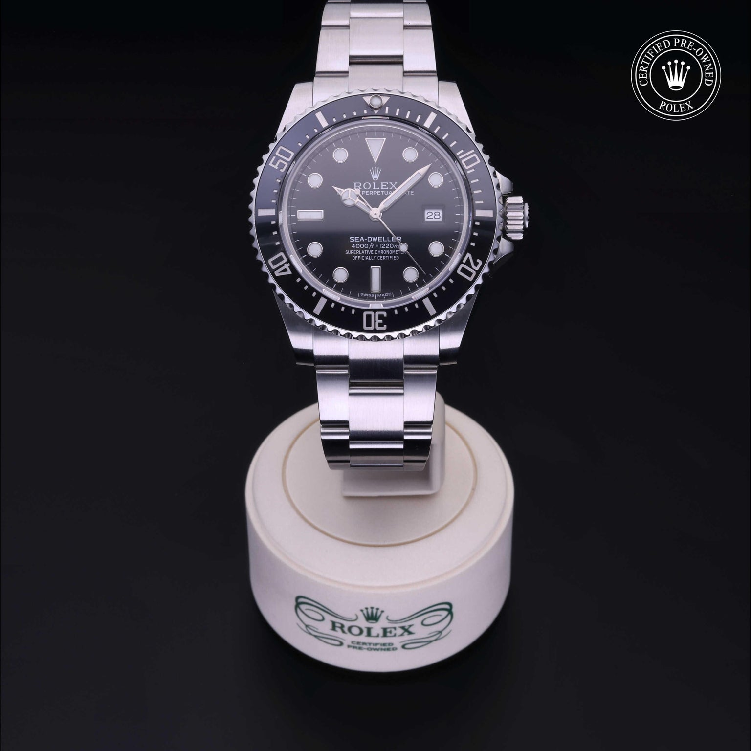 Rolex CPO Sea-Dweller M116600 front on white background