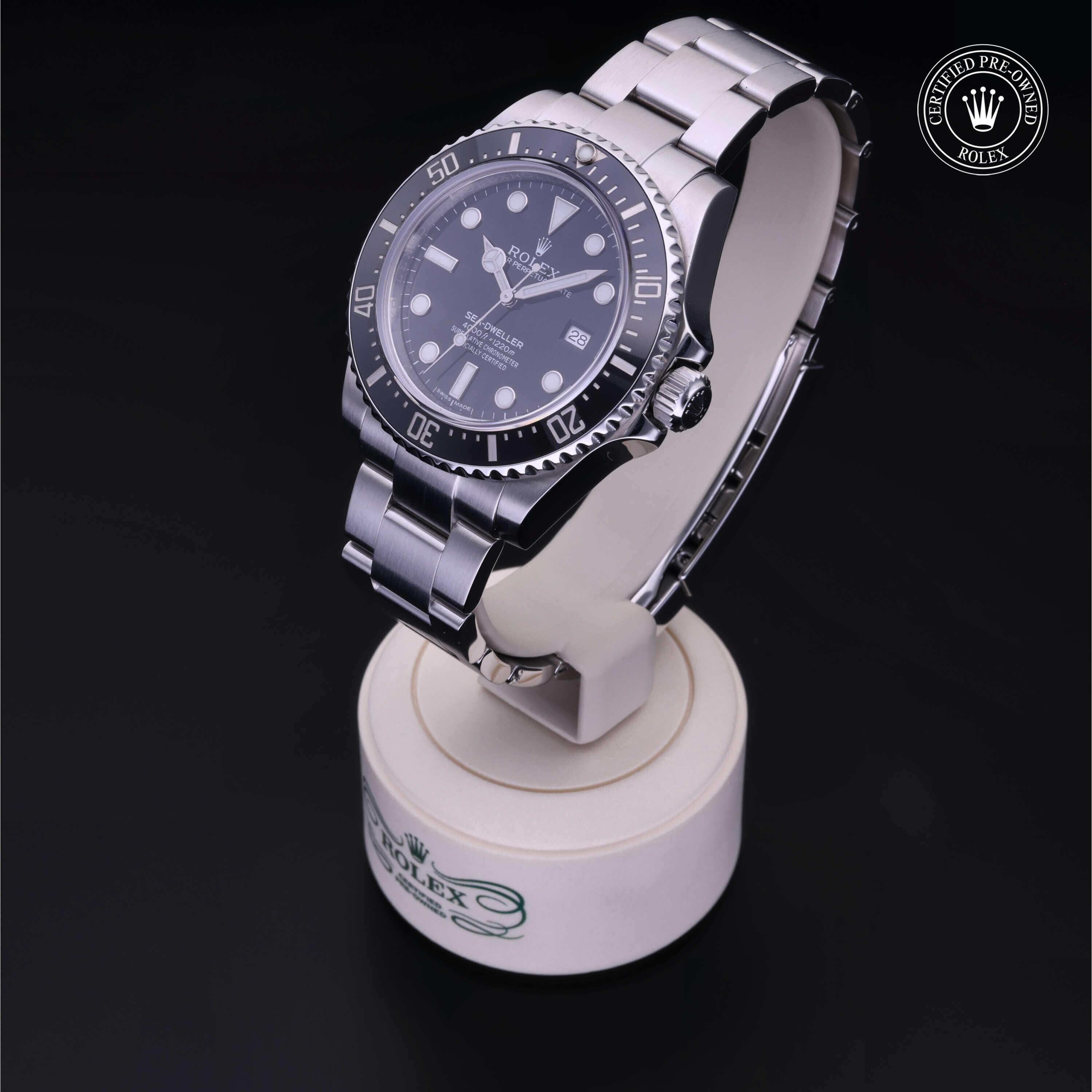 Rolex CPO Sea-Dweller M116600 front on white background