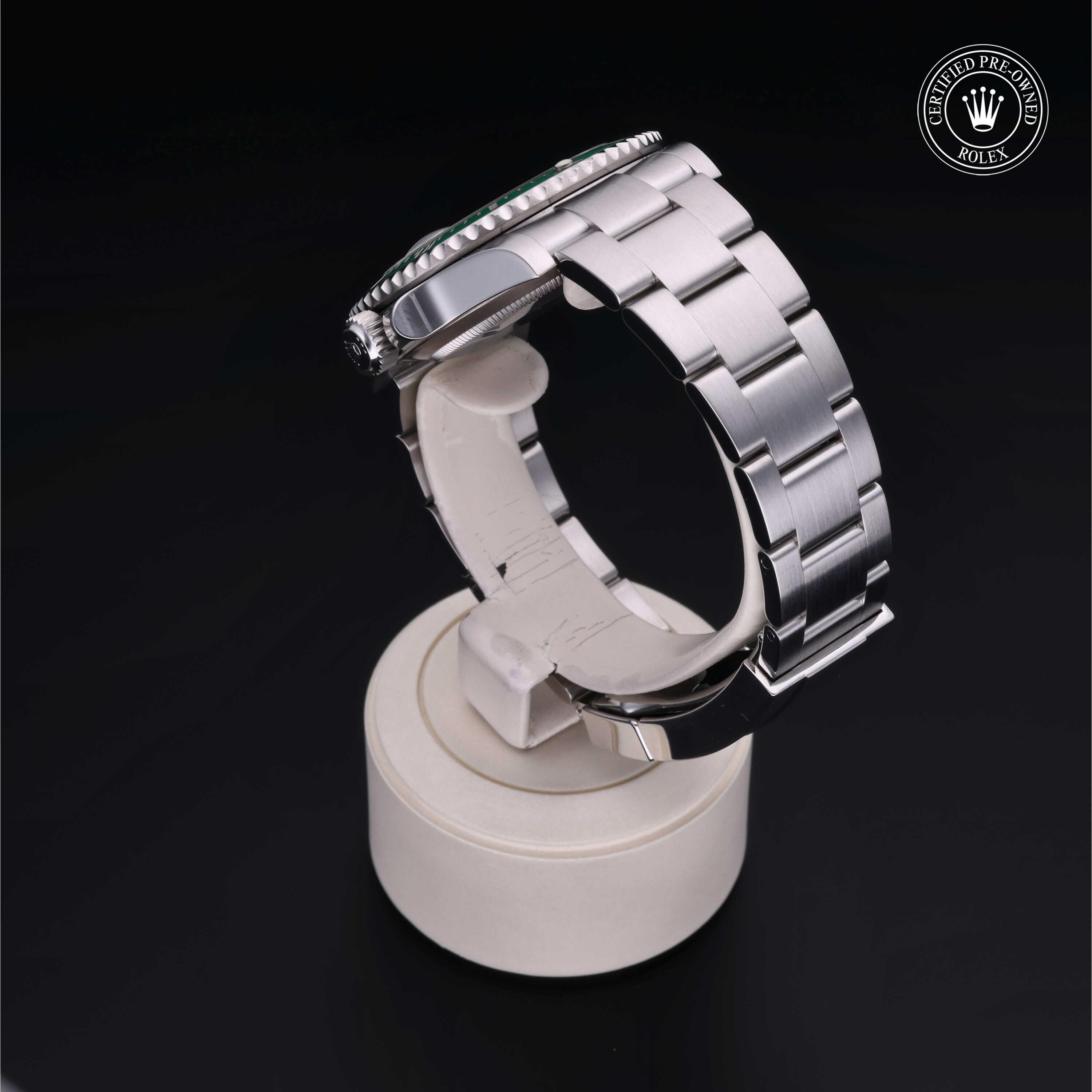 Rolex CPO Submariner M126610LV front on white background