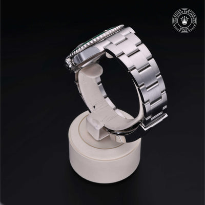 Rolex CPO Submariner M126610LV front on white background