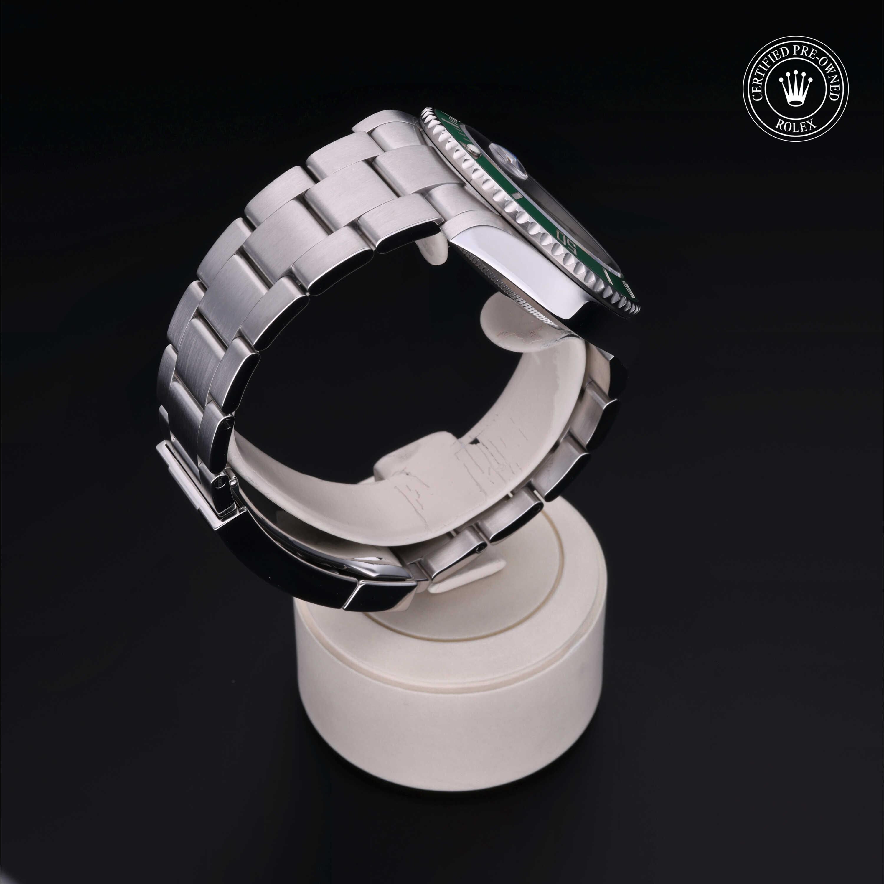 Rolex CPO Submariner M126610LV front on white background