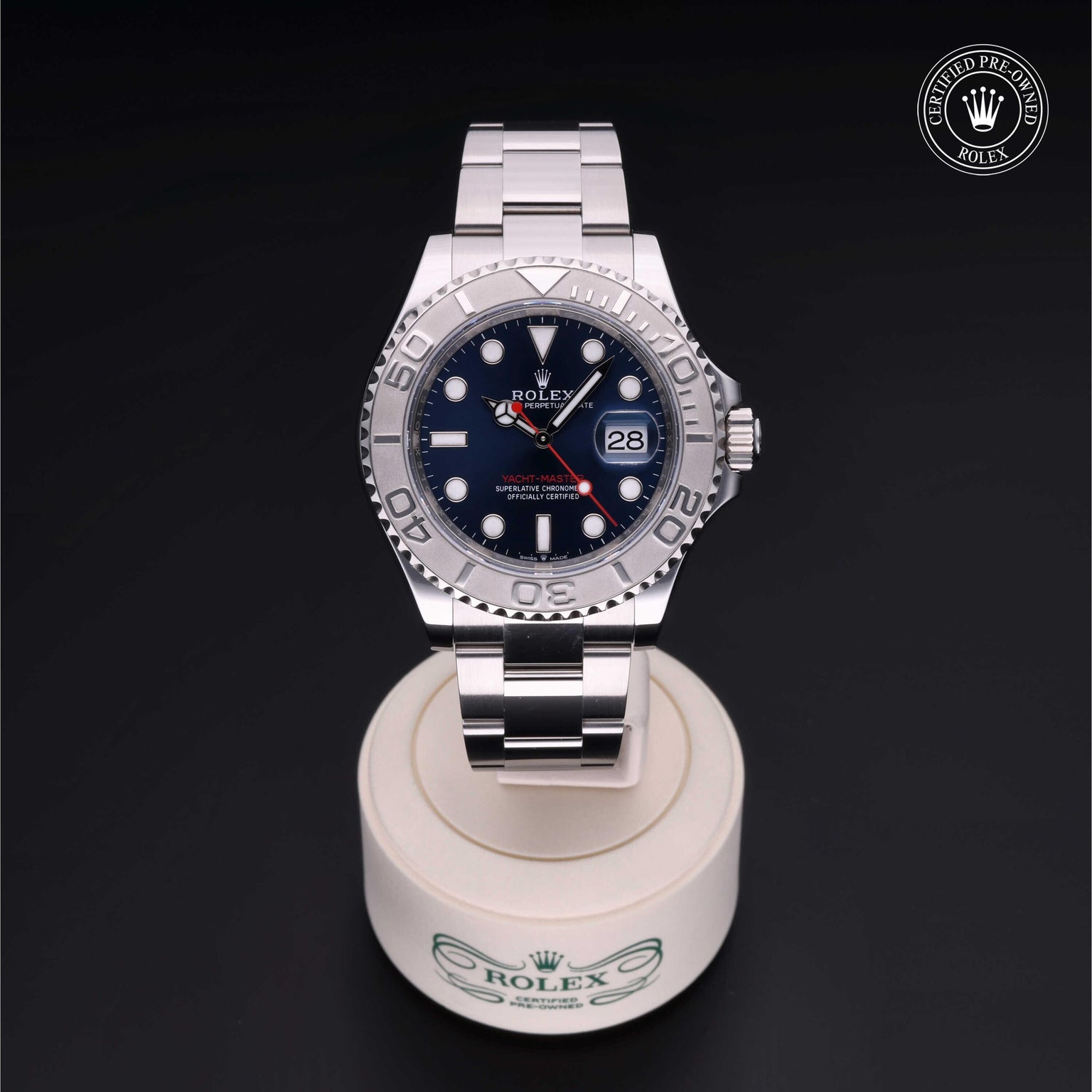 Rolex CPO Yacht-Master M126622 front on white background