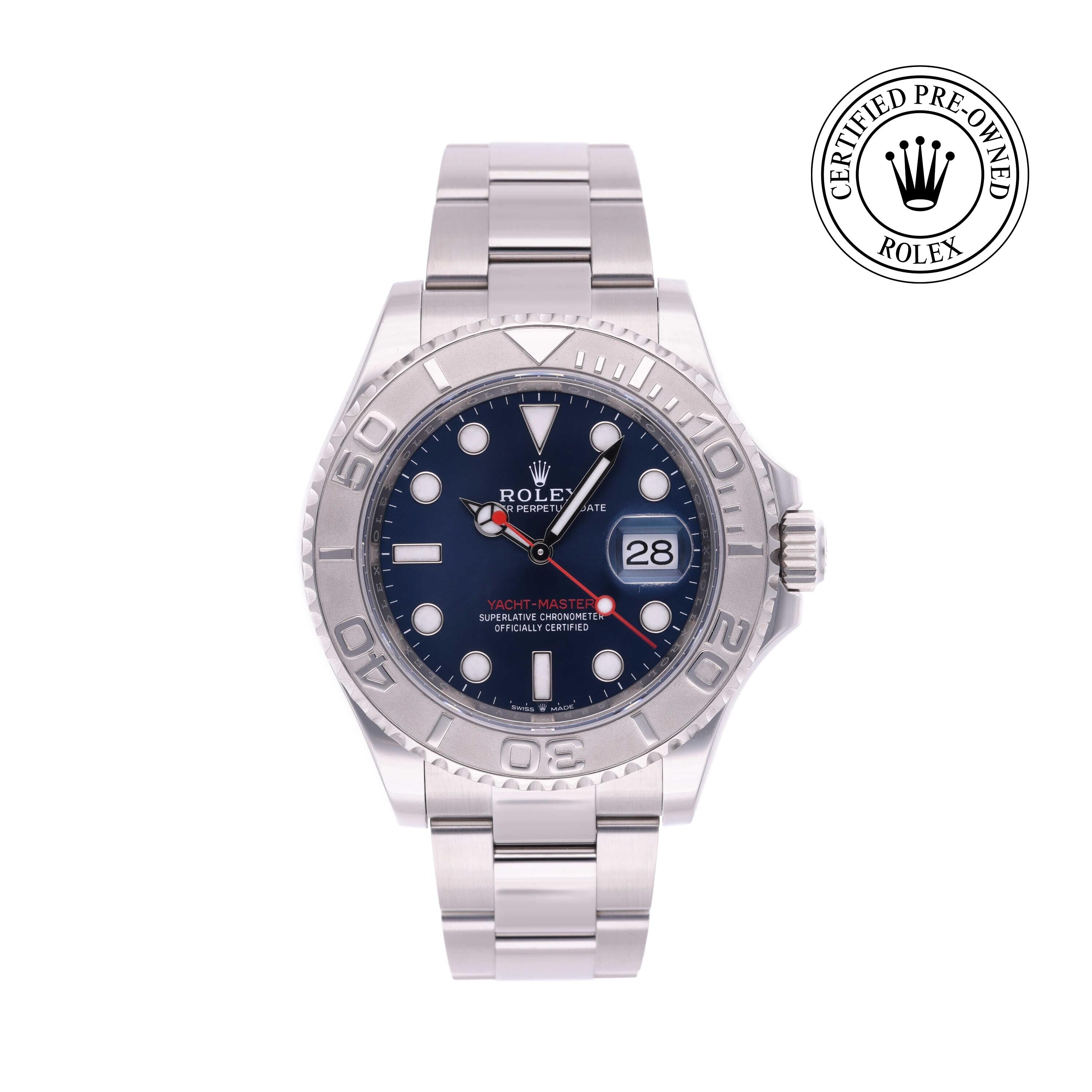 Rolex CPO Yacht-Master M126622 front on white background