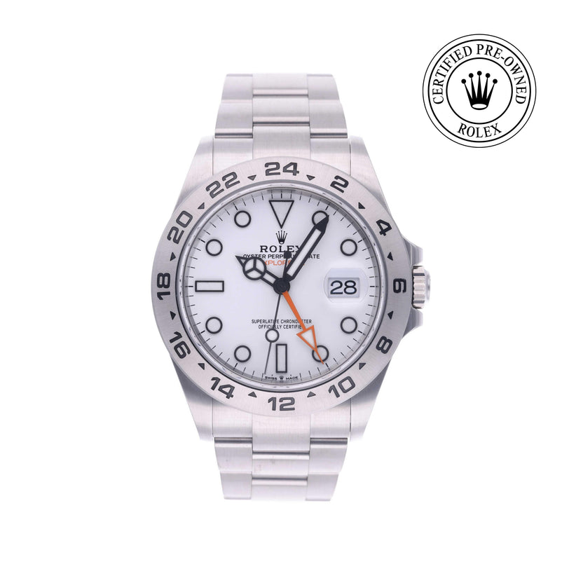 Rolex Certified Pre-owned Explorer M226570-0001 front on white background