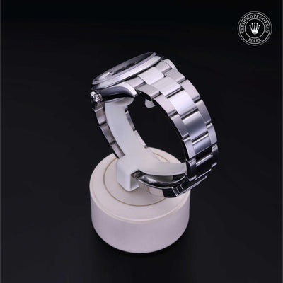 Rolex Certified Pre-owned Datejust M126200-0006 front on black background