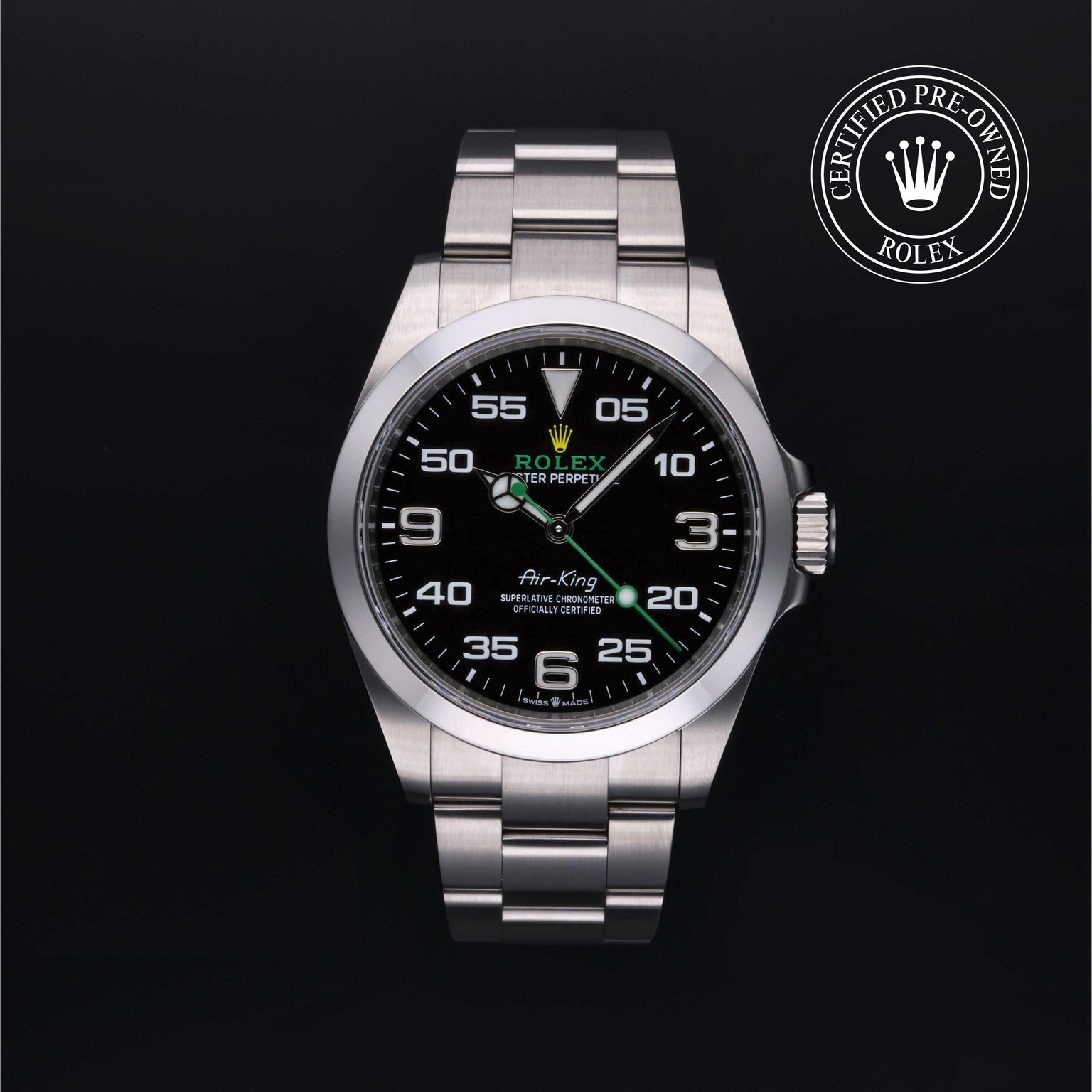 Rolex CPO Air-King M126900 front on white background