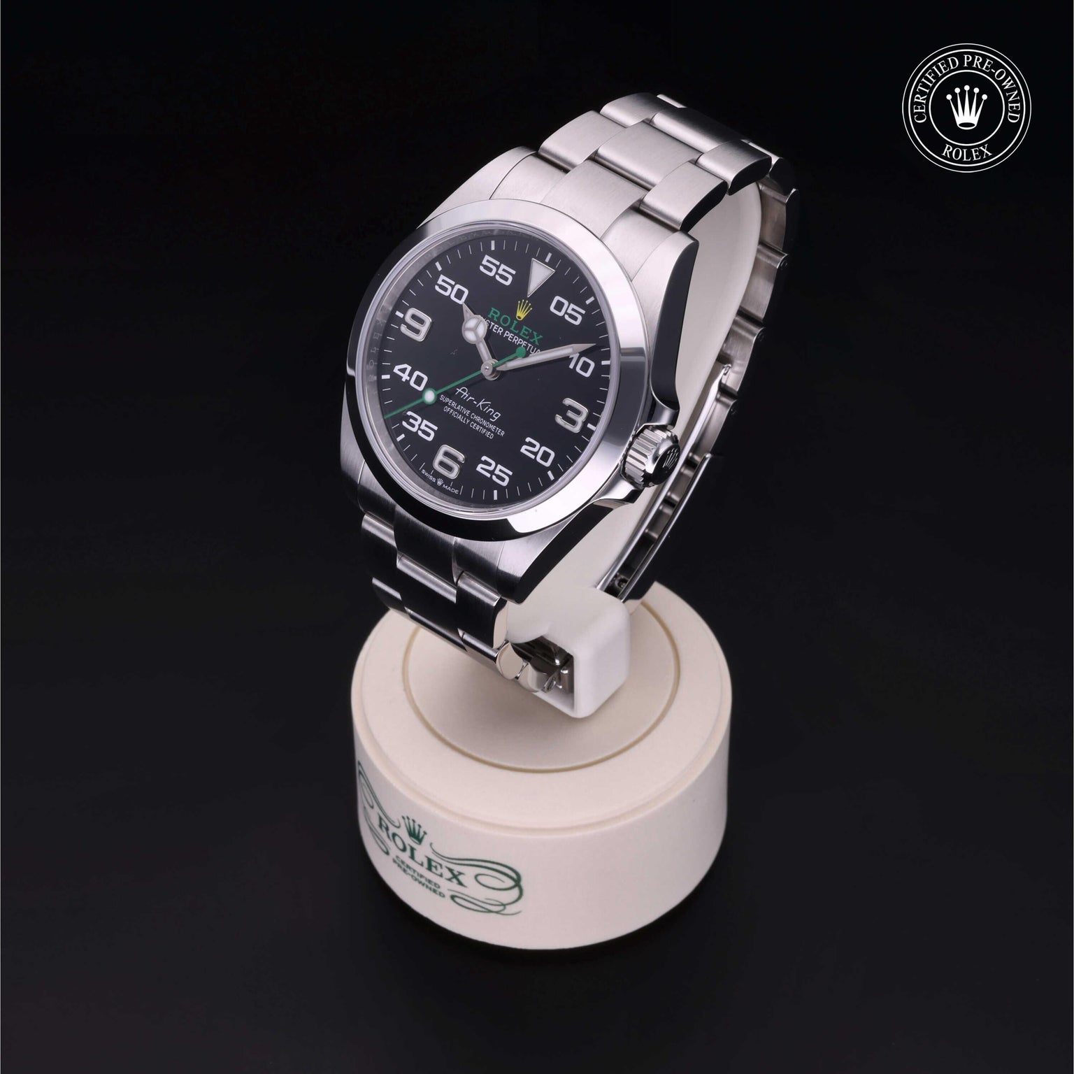 Rolex CPO Air-King M126900 front on white background