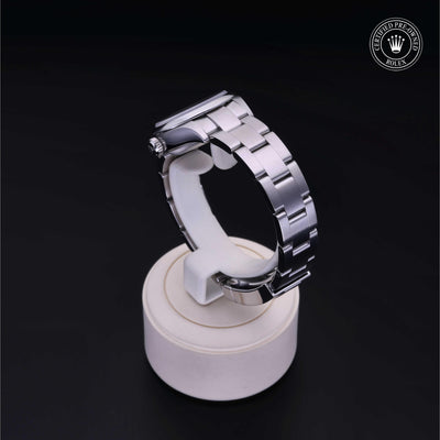 Rolex Certified Pre-owned Oyster Perpetual M276200-0003 front on black background