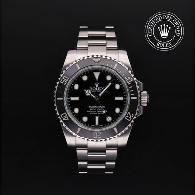 Rolex Certified Pre-owned Submariner M114060-0002 front on black background