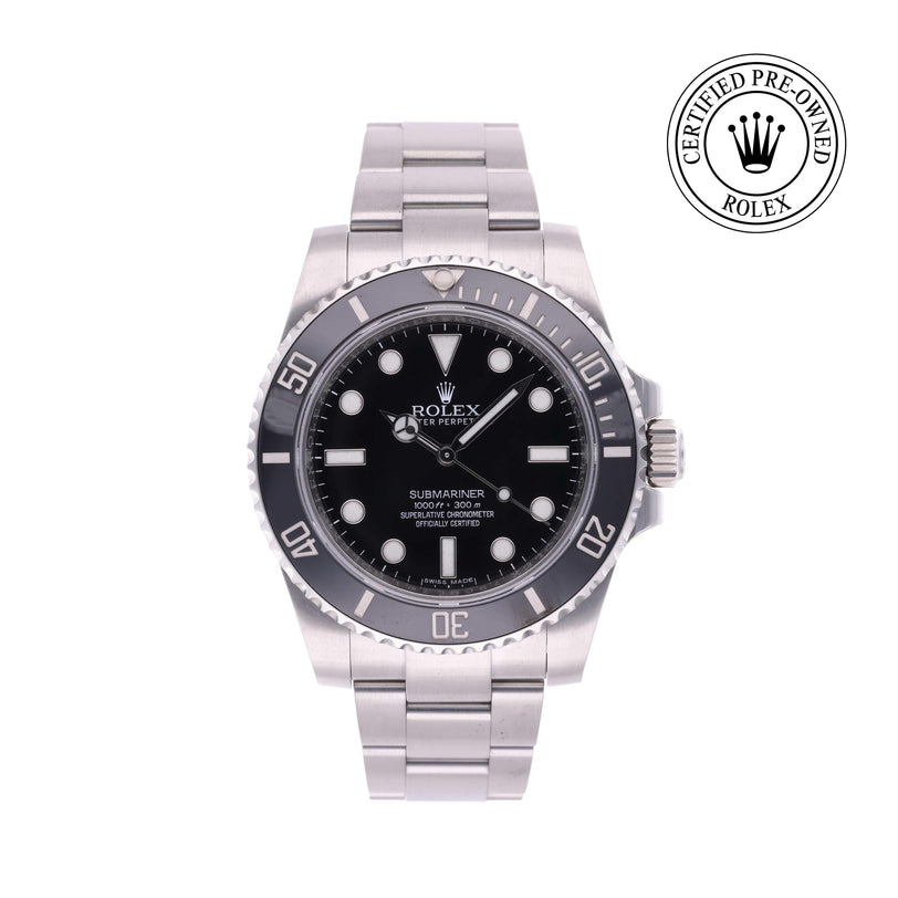 Rolex Certified Pre-owned Submariner M114060-0002 front on white background