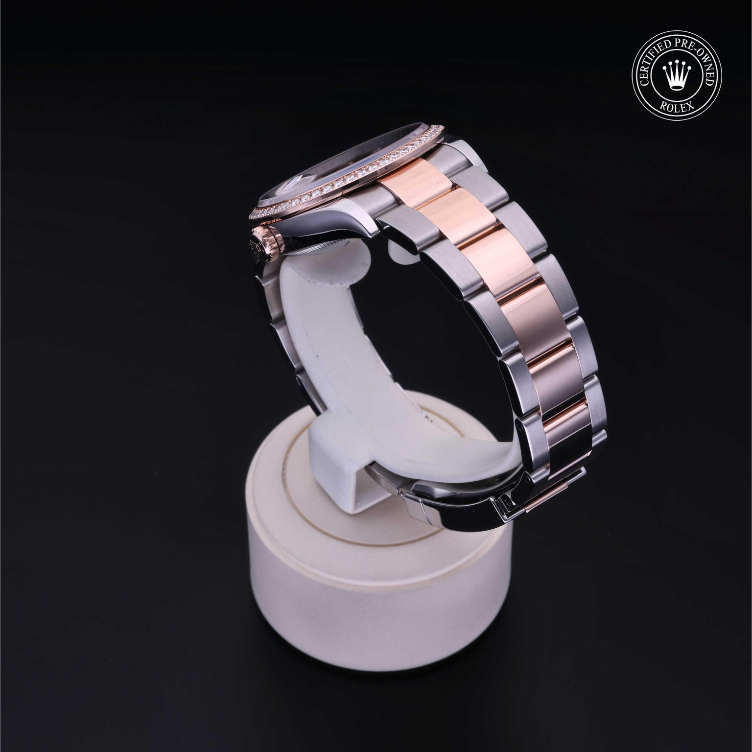 Rolex CPO Datejust M126281RBR front on white background