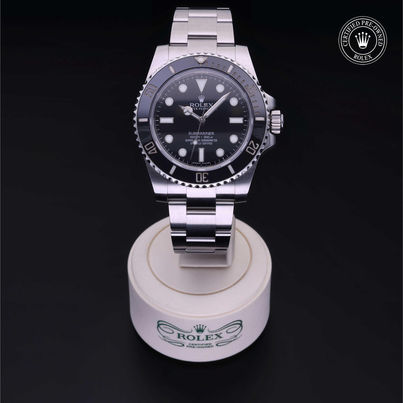 Rolex Certified Pre-owned Submariner M114060-0002 front on black background