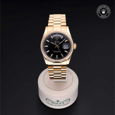 Rolex CPO Day-date M118238 front on white background