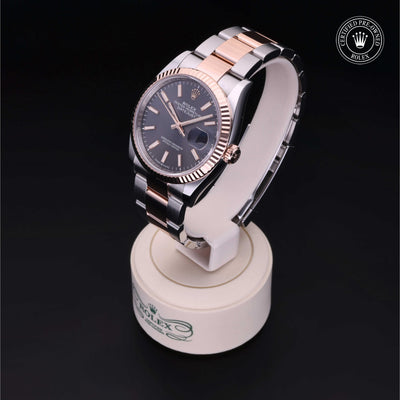 Rolex Certified Pre-owned Datejust M126231-0014 front on black background