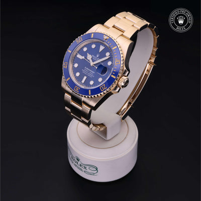 Rolex CPO Submariner M126618LB front on white background