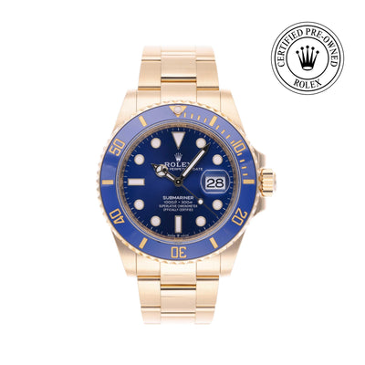 Rolex CPO Submariner M126618LB front on white background