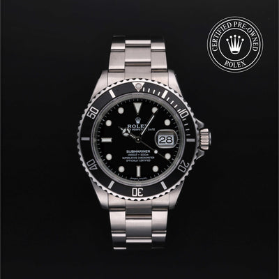 Rolex CPO Submariner M16610 front on white background