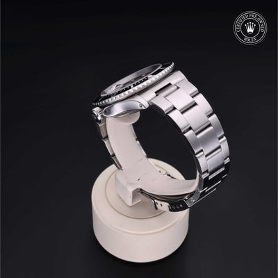 Rolex CPO Submariner M16610 front on white background