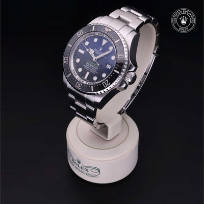 Rolex Certified Pre-owned Sea-Dweller M116660-0003 front on black background