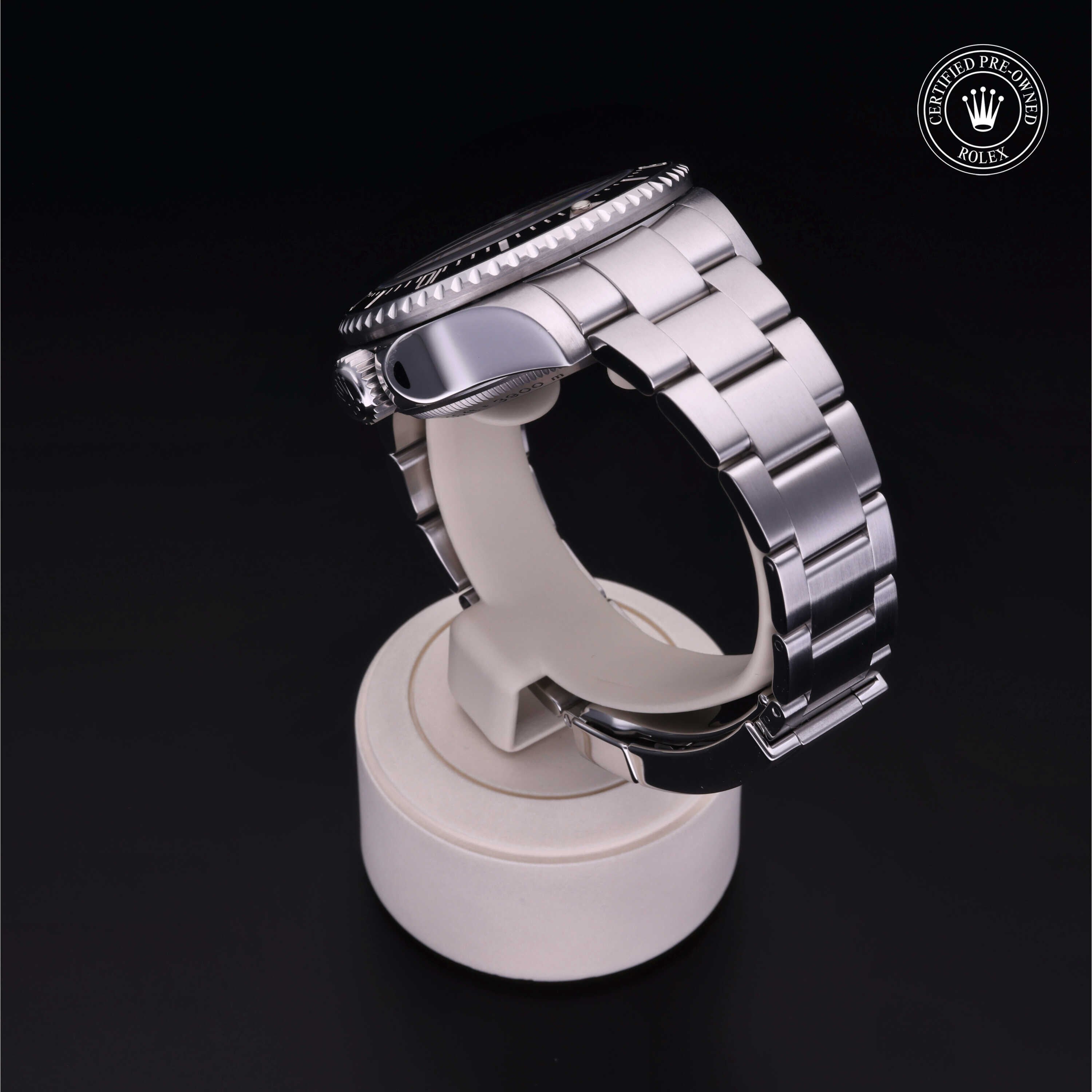 Rolex Certified Pre-owned Sea-Dweller M116660-0003 front on black background