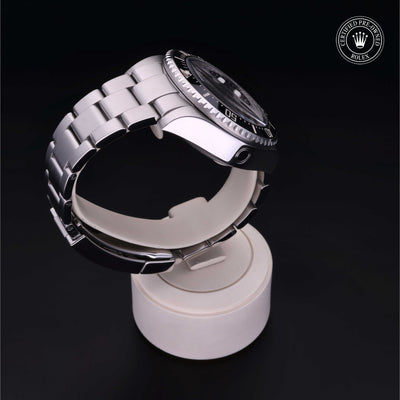 Rolex Certified Pre-owned Sea-Dweller M116660-0003 front on black background