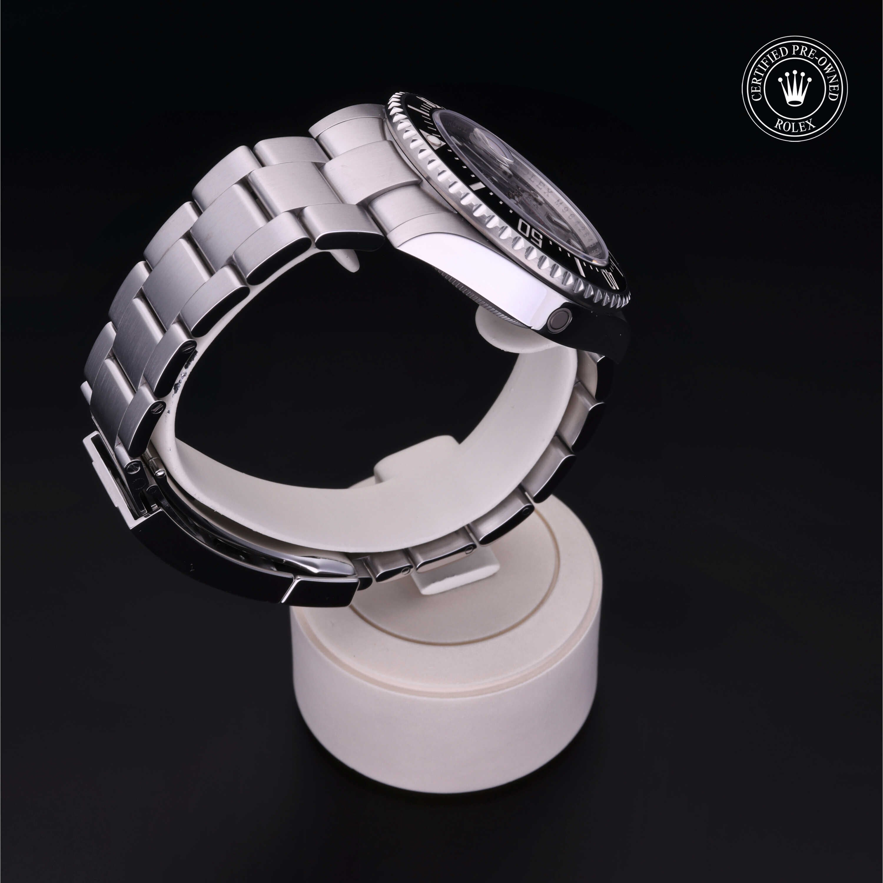 Rolex Certified Pre-owned Sea-Dweller M126600-0001 front on black background