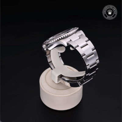 Rolex Certified Pre-owned Yacht-Master M126622-0002 front on black background