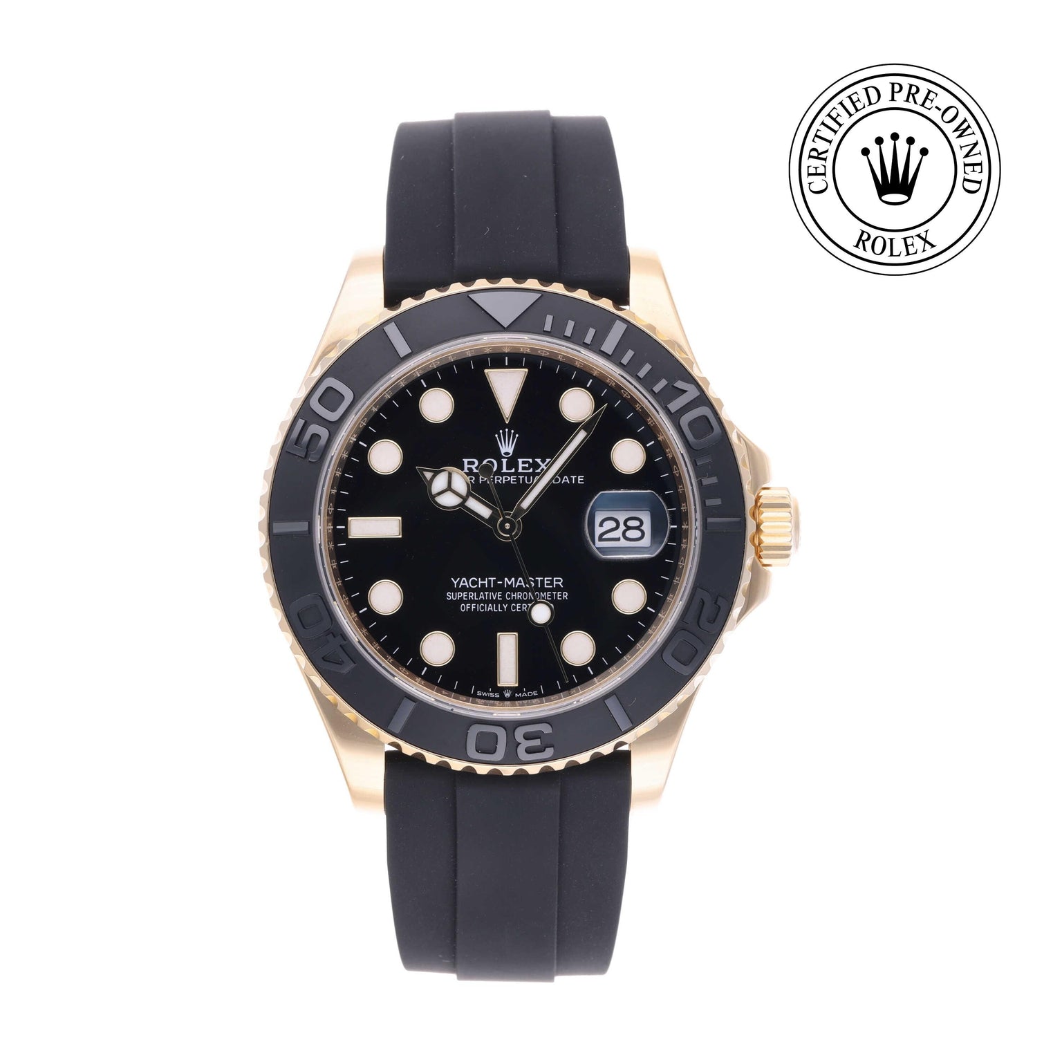 Rolex CPO Yacht-Master M226658 front on white background