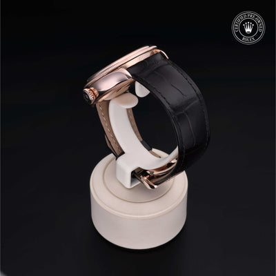 Rolex Certified Pre-owned Cellini M50535-0002 front on black background