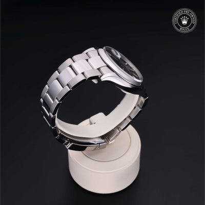 Rolex Certified Pre-owned Datejust M126200-0004 front on black background