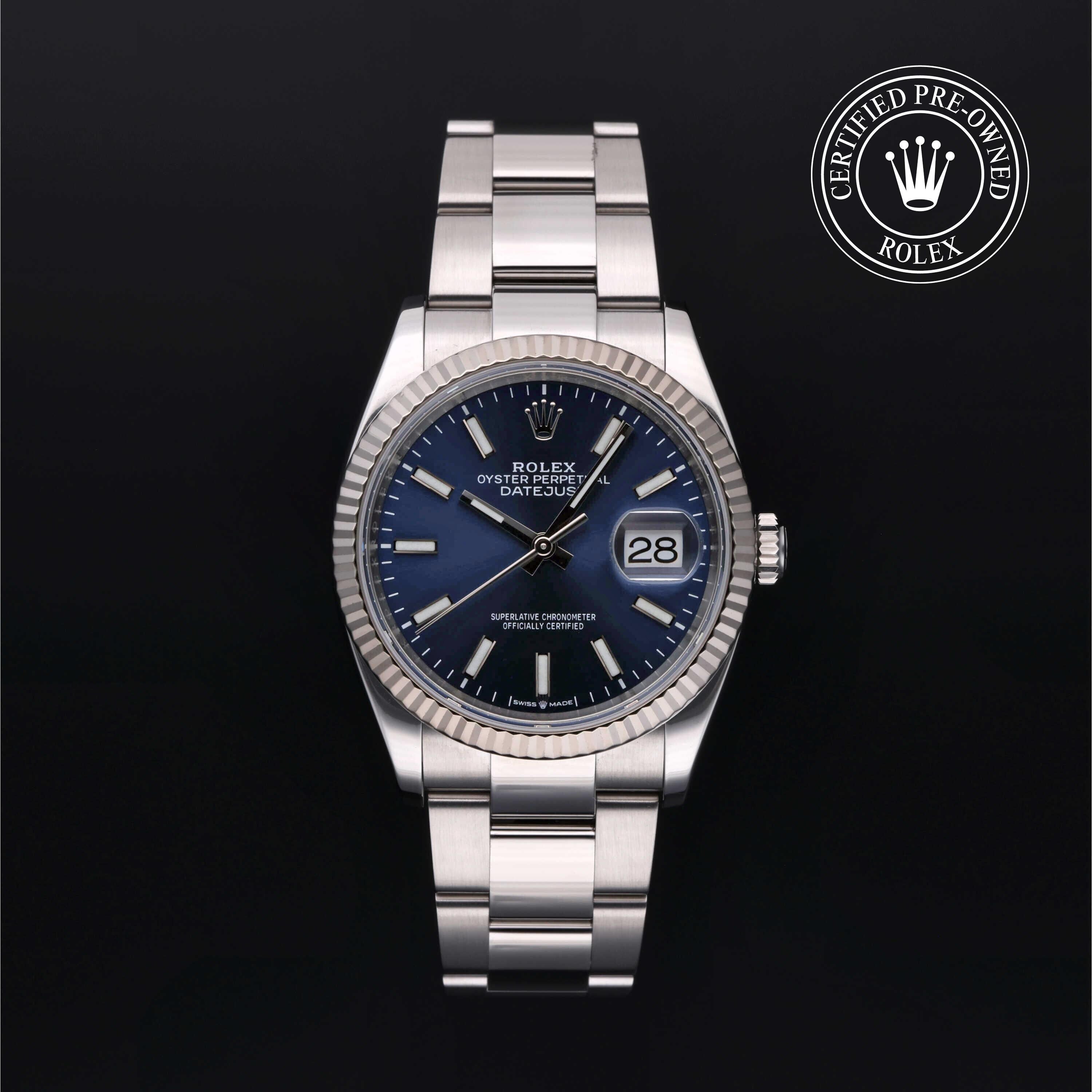 Rolex CPO Datejust M126234 front on white background