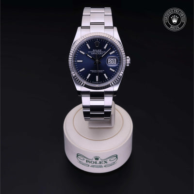Rolex CPO Datejust M126234 front on white background