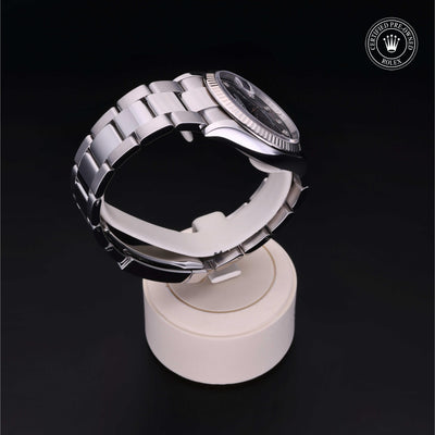 Rolex Certified Pre-owned Datejust M126234-0028 front on black background