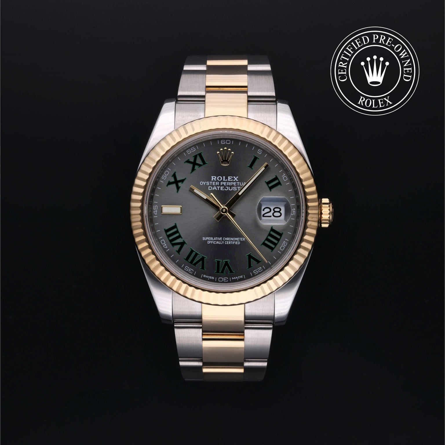 Rolex CPO Datejust M126333 front on white background