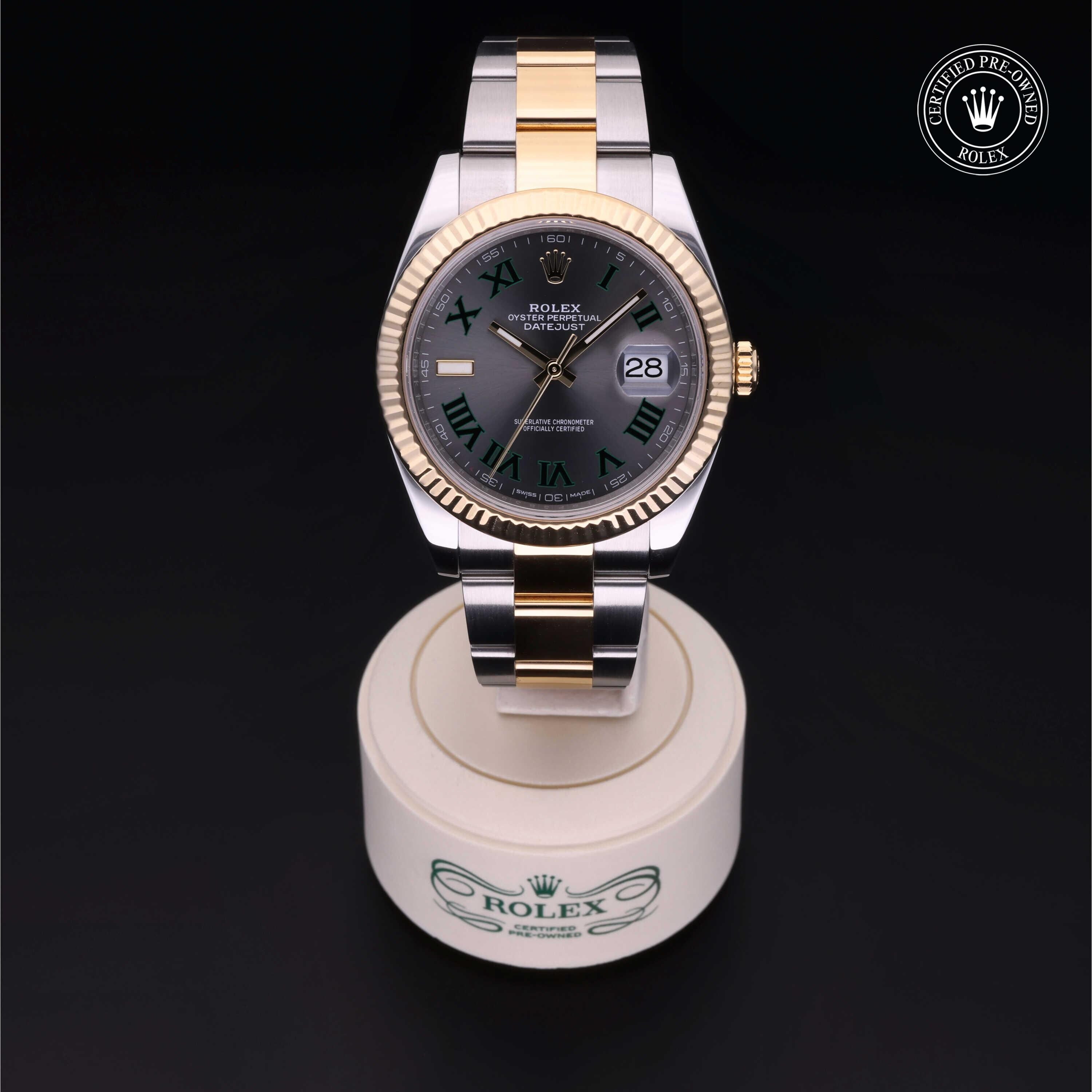Rolex CPO Datejust M126333 front on white background