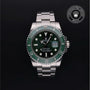 Rolex Certified Pre-owned Submariner M116610LV-0002 front on black background