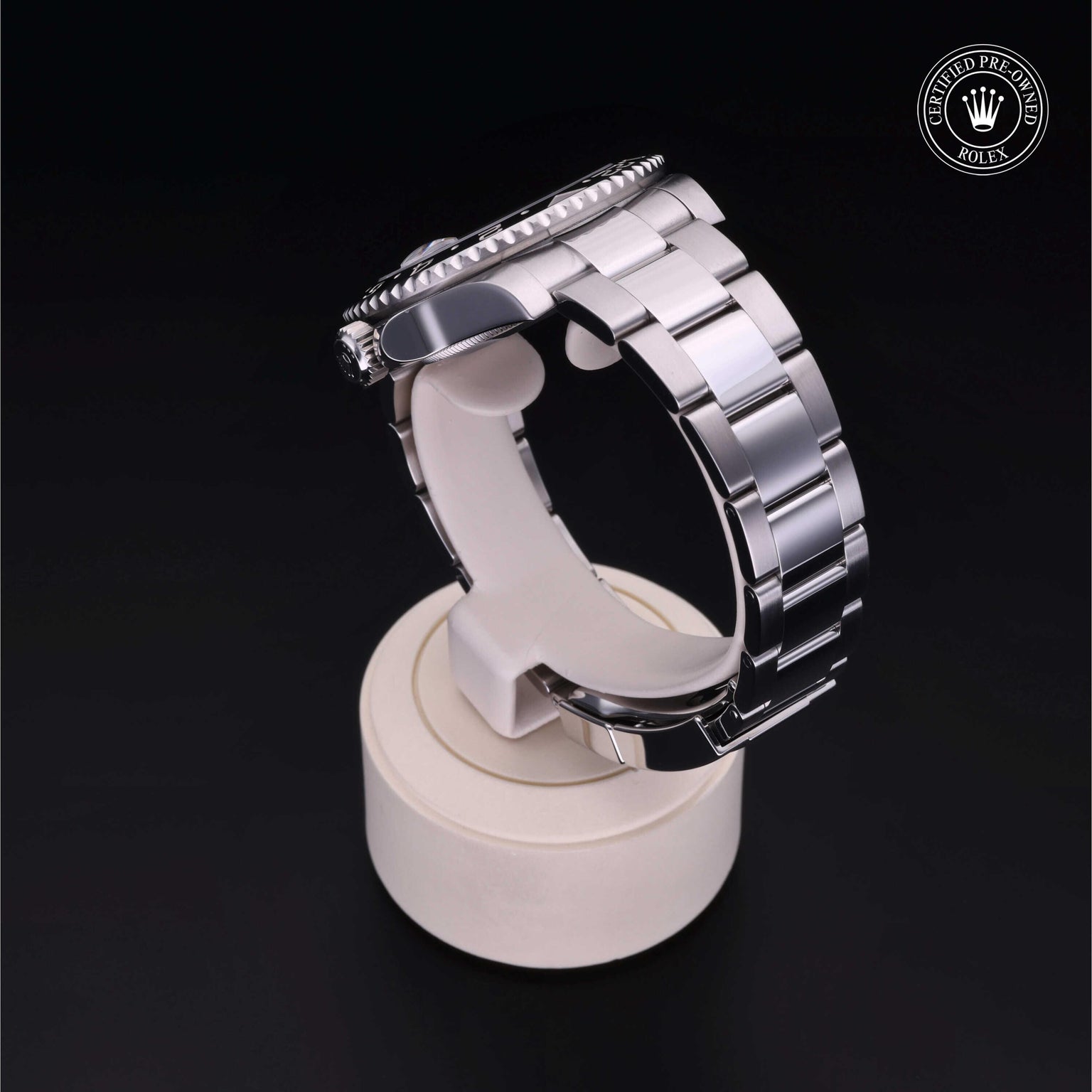 Rolex CPO GMT M116710LN front on white background