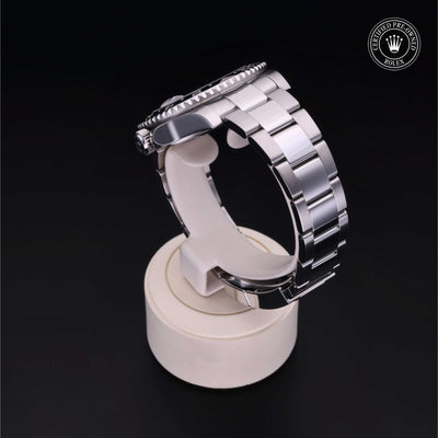 Rolex CPO GMT M116710LN front on white background