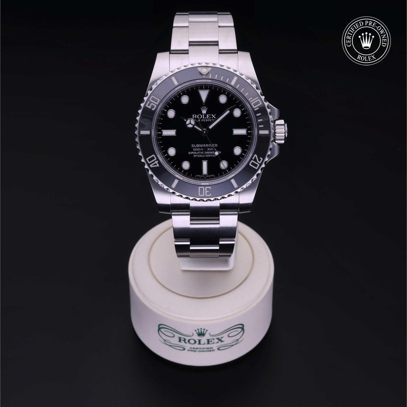 Rolex Certified Pre-owned Submariner M114060-0002 front on black background