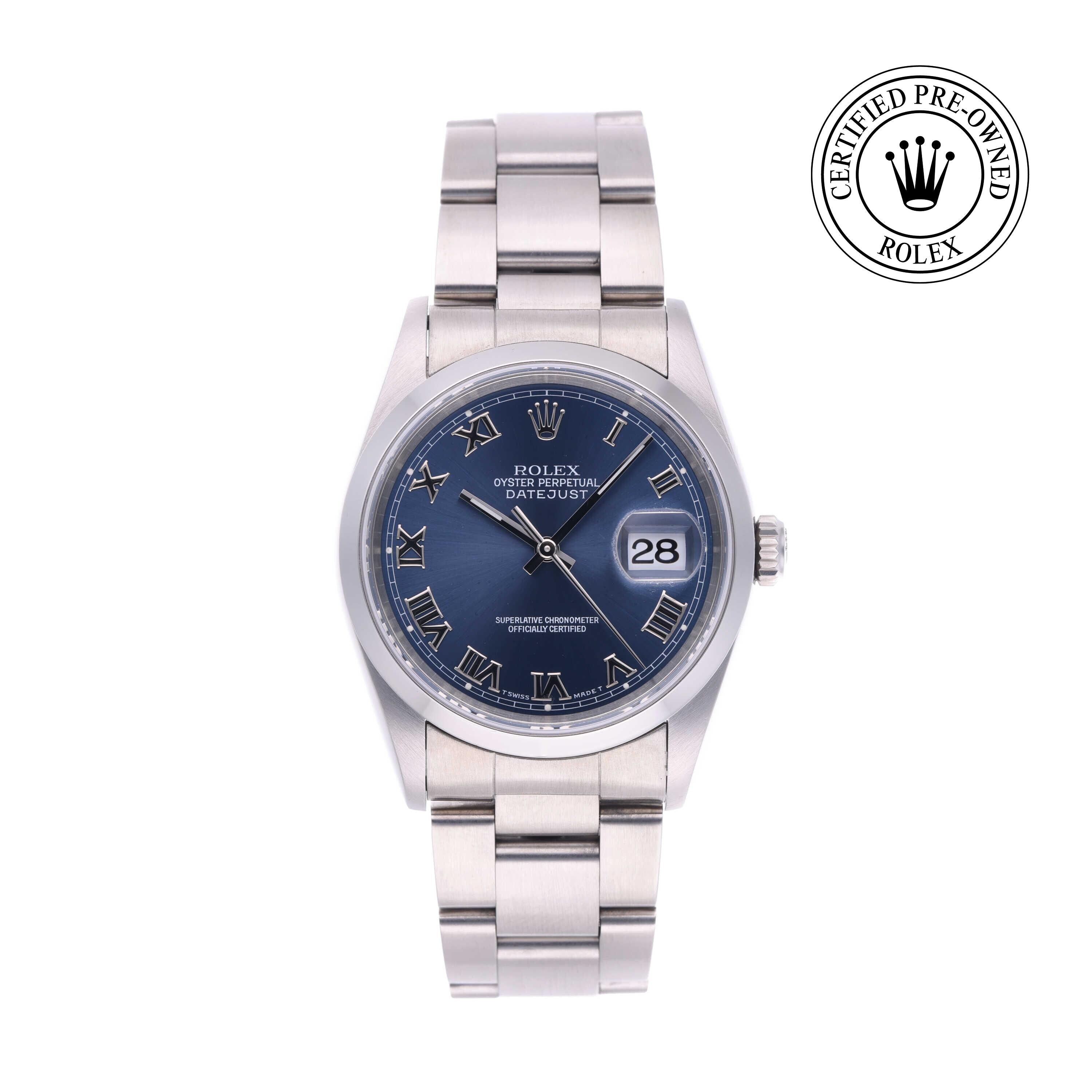Rolex CPO Datejust M16200 front on white background