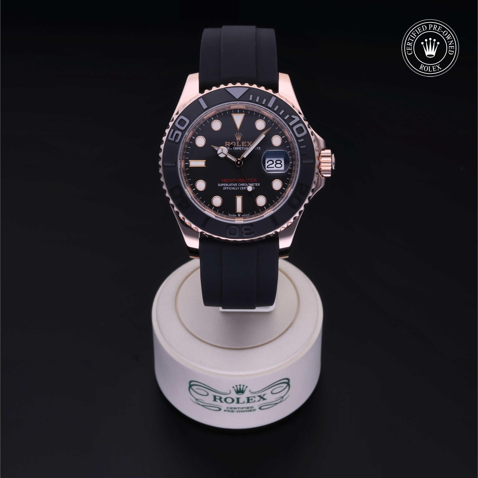 Rolex CPO Yacht-Master M126655 front on white background