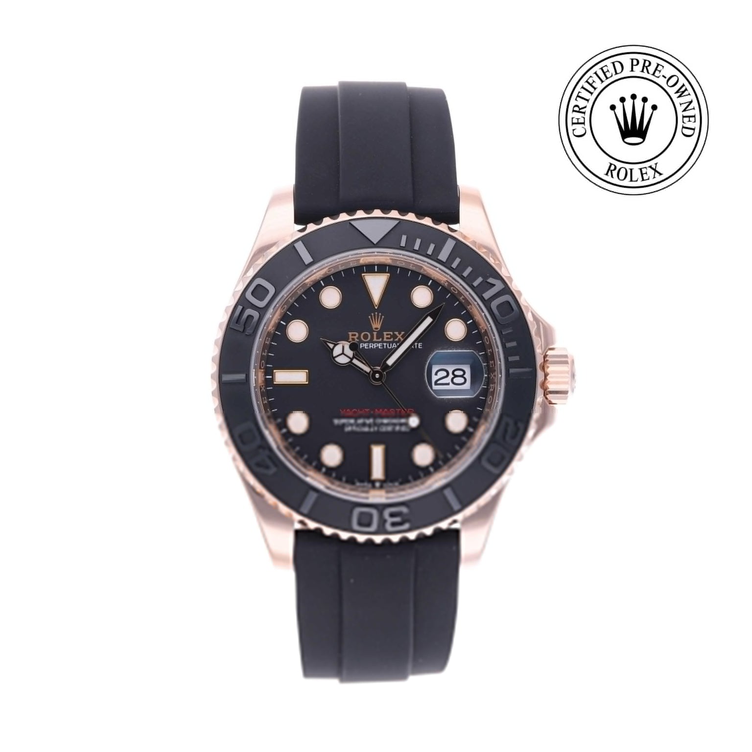 Rolex CPO Yacht-Master M126655 front on white background