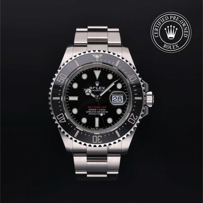 Rolex CPO Sea-Dweller M126600 front on white background