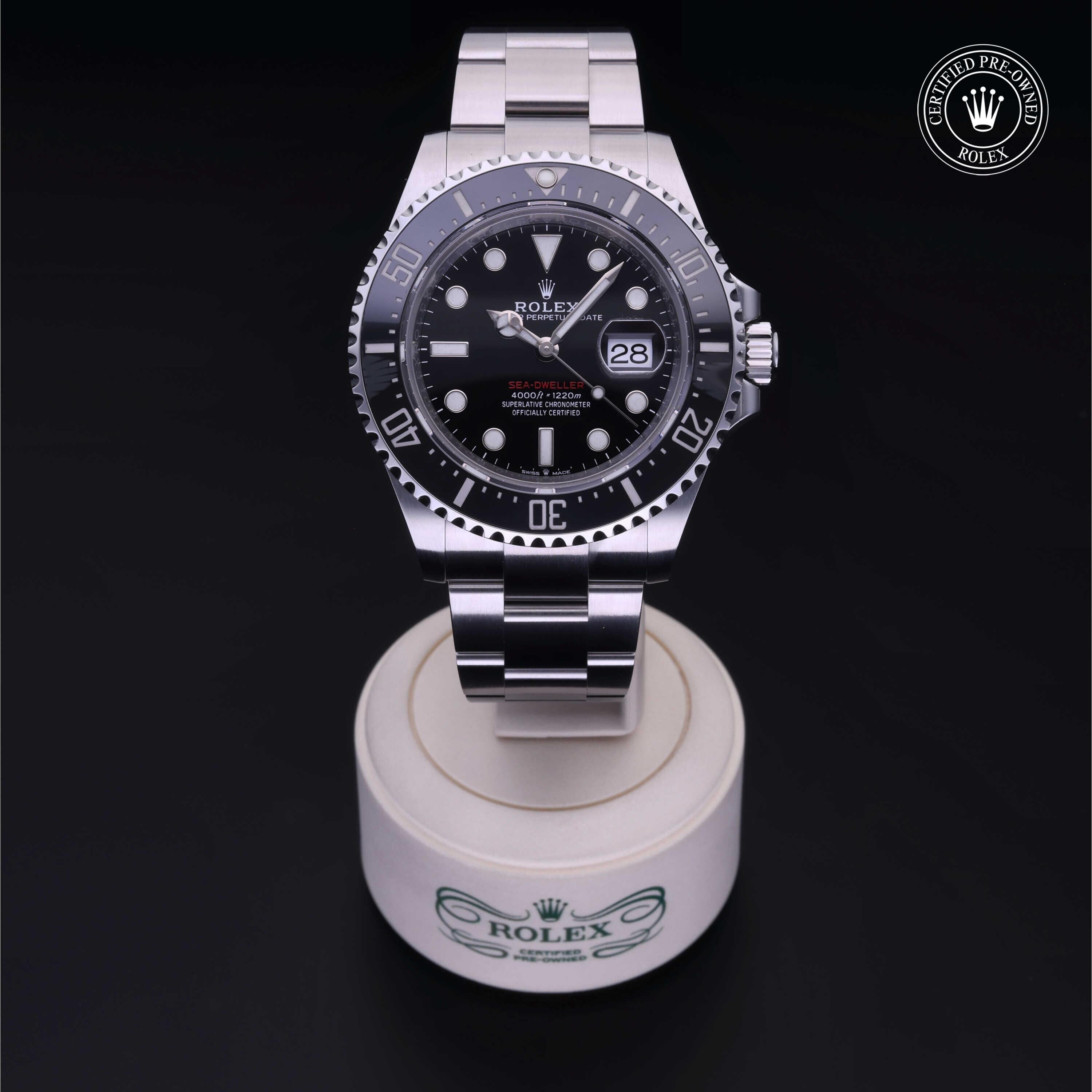 Rolex CPO Sea-Dweller M126600 front on white background