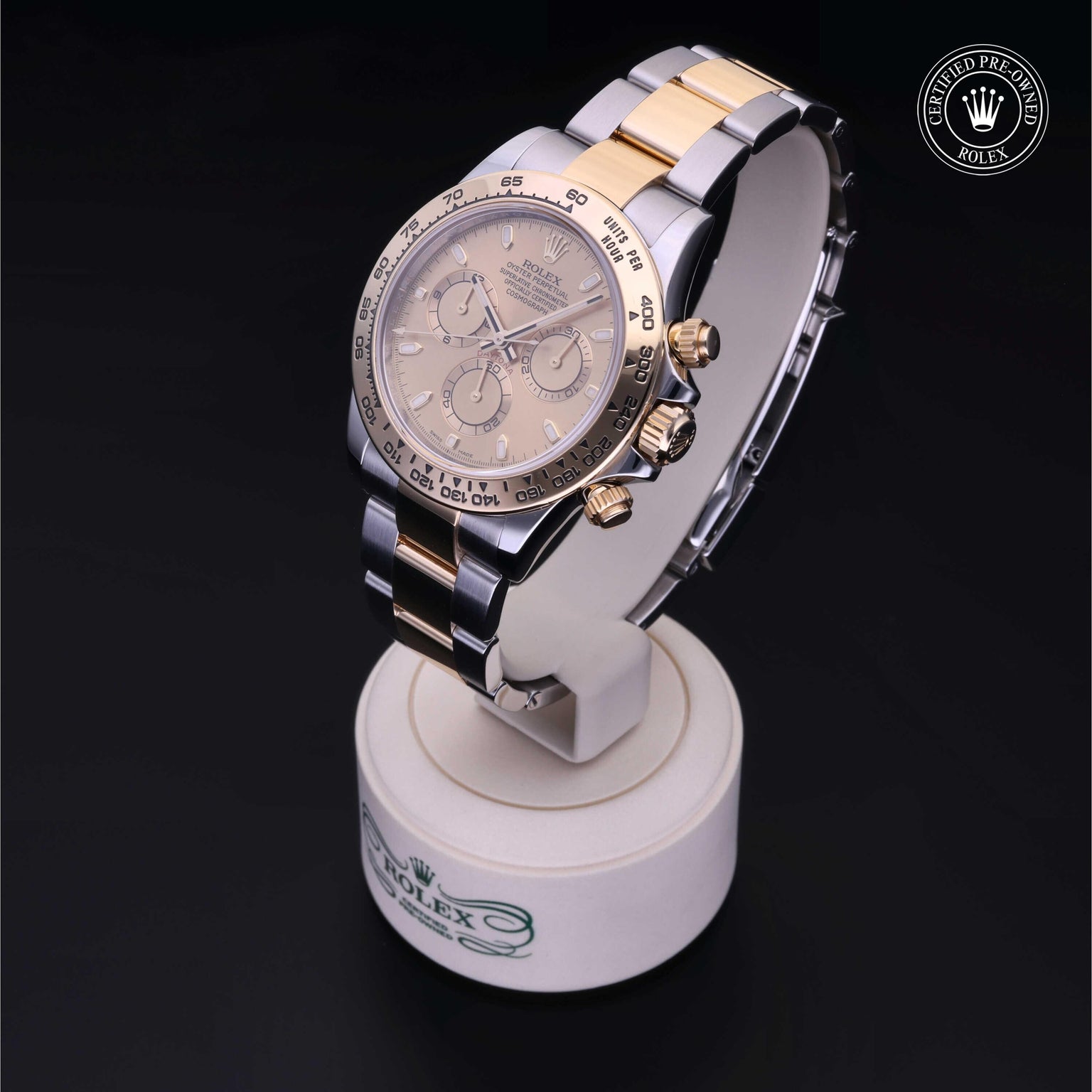 Rolex CPO Daytona M116503 front on white background
