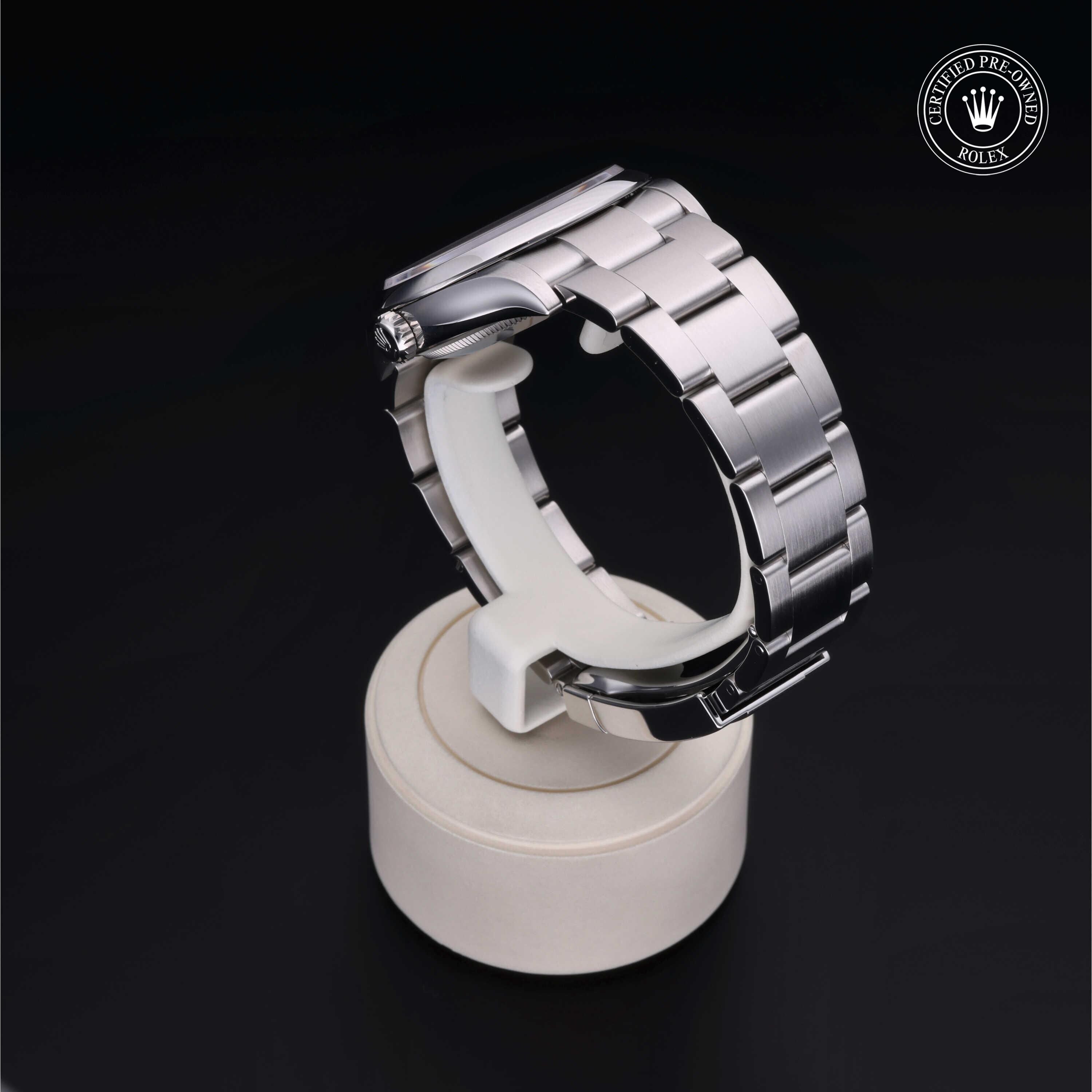 Rolex CPO Oyster Perpetual M126000 front on white background