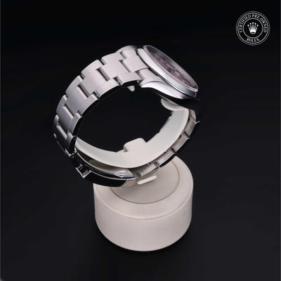 Rolex CPO Oyster Perpetual M126000 front on white background